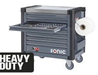 Sonic Equipment Heavy Duty Werkstattwagen S12XD gefüllt, 723-tlg., dunkelgrau 772346