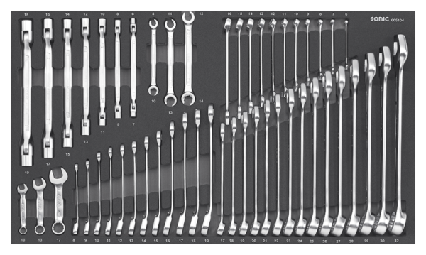 Sonic Equipment  Schraubenschlüsselsatz SFS-L 51-tlg. 605104