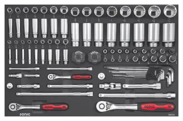 Sonic Equipment  Kombinationssatz 1/4", 3/8" und 1/2" SFS-M SAE 93-tlg. 309303