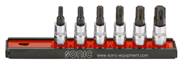 Sonic Equipment 1/4 Ribe-Bit-Satz auf Steckleiste 6-tlg.