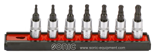 Sonic Equipment 1/4 TX-Bit-Satz mit Kugel auf Steckleiste 7-tlg. 100704