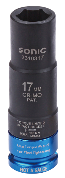 Sonic Equipment  Kraft-Stecknuss drehmomentbegrenzt 1/2" 17mm 3310317