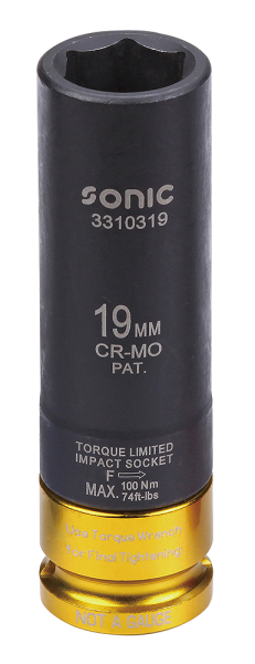 Sonic Equipment  Kraft-Stecknuss drehmomentbegrenzt 1/2" 19mm 3310319