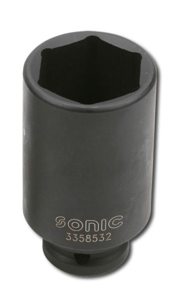 Sonic Equipment 1/2 Schlagschraub-Nuss, 6-kant, lang, 28mm 3358528