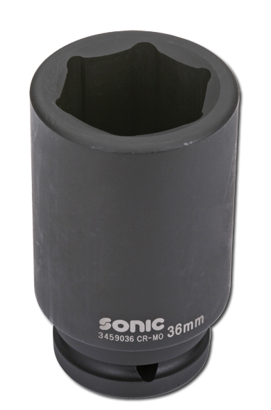 Sonic Equipment 3/4 Schlagschraub-Nuss, 6-kant, lang, 44mm 3459044