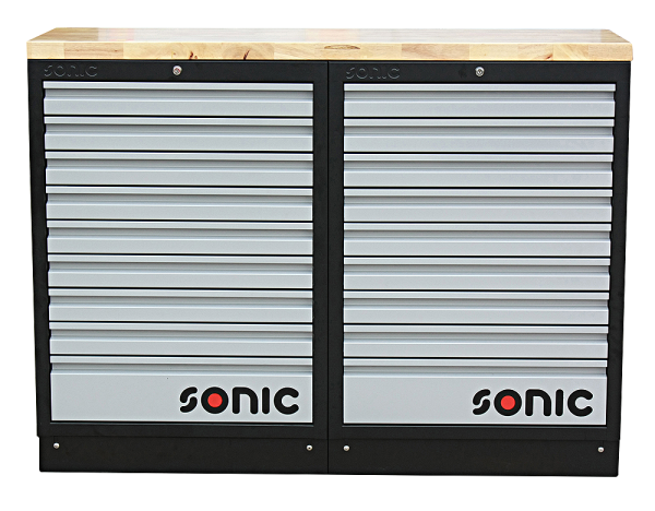 Sonic Equipment MSS 1348mm Schrankwand mit Holz-Arbeitsplatte 4731305