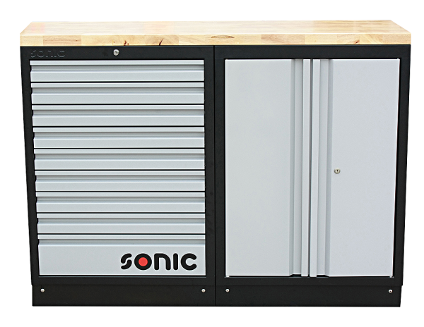 Sonic Equipment MSS 1348mm Schrankwand mit Holz-Arbeitsplatte 4731306