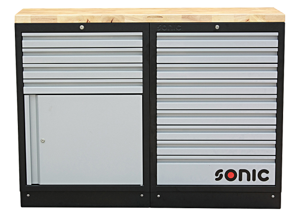 Sonic Equipment MSS 1348mm Schrankwand mit Holz-Arbeitsplatte 4731307