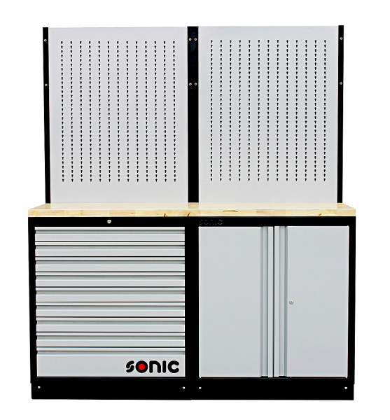 Sonic Equipment MSS 1690mm Schrankwand mit Holz-Arbeitsplatte 4731402