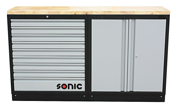Sonic Equipment MSS 1690mm Schrankwand mit Holz-Arbeitsplatte 4731405