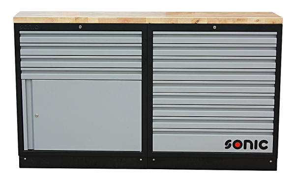 Sonic Equipment MSS 1690mm Schrankwand mit Holz-Arbeitsplatte 4731406