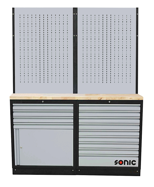 Sonic Equipment MSS 1690mm Schrankwand mit Holz-Arbeitsplatte 4731411