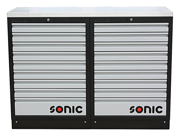 Sonic Equipment MSS 1348mm Schrankwand mit Edelstahl-Arbeitsplatte 4731605