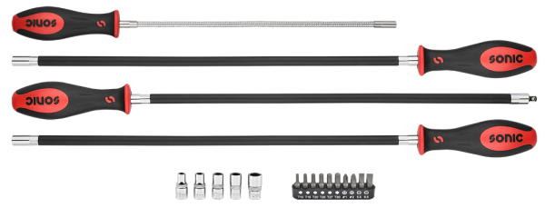 Sonic Equipment  Flexibler Schraubendrehersatz mit Bits 19-tlg. 601906