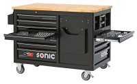 Sonic Equipment Werkstattwagen S13 gefüllt, 290-tlg., schwarz 728907