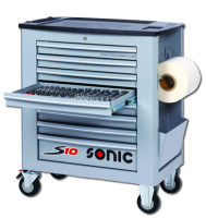 Sonic Equipment Werkstattwagen S10 gefüllt, 460-tlg., grau 746019