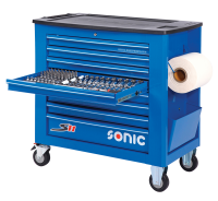 Sonic Equipment Werkstattwagen S11 gefüllt, 469-tlg., blau 746918