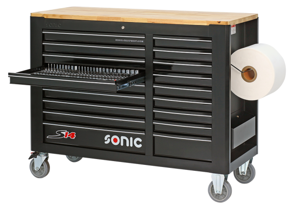 Sonic Equipment Werkstattwagen S14 gefüllt, 714-tlg., dunkelgrau 771408